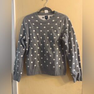 GAP Gray Polka Dot Women's Sweater, M